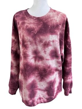 PINK Victoria's Secret Maroon/White Logo Crewneck